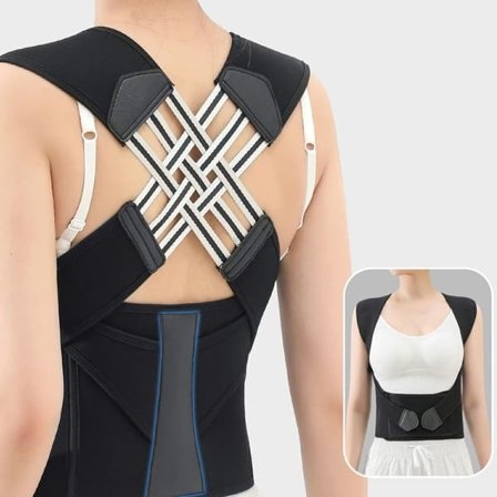 "QD" Korrigerende Holdning Ryg Posture Corrector Brace til Mænd Kvinder - XL