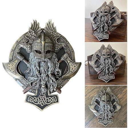 Viking Berserker Vægdekoration Personlig Retro Resin Plakette Dekoration Til Hjemmet Stue