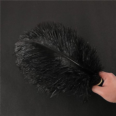 1~50-pack 30-35 cm Stora strutsfjädrar Plymer Hantverk Bröllop Fest Dekorationer Svart Black[JUN]