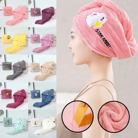 Women Microfiber Towel Girls Hair Towel Super Absorbent Quick Drying Magic Shower Cap Long Curly Hair Cap Head Wrap Hair Towel