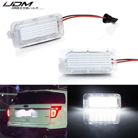 Ijdm Oem-fit 3w 6000k Xenon Vit Full Led Registreringsskyltlampa För Ford Explorer Escape Fusion Registreringsskyltlampa, Can-bus 12v 