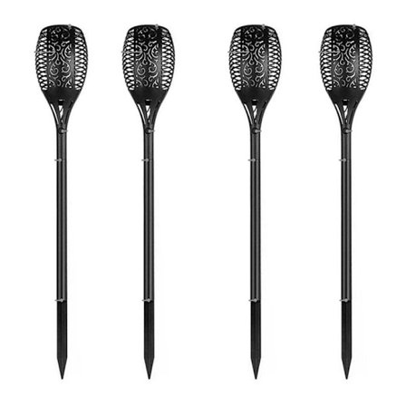 4 kpl sarja aurinkokenno LED-liekki tanssivalo ulkoilupuutarha lamppu