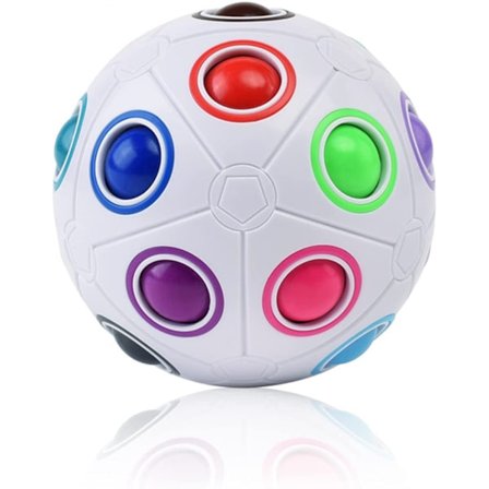 Magiska 20 bollar pussel stress regnbågsboll fidget magnet kub pack billiga leksaker, fidget spinner kub leksak stressbollar för barn vuxna (vit)