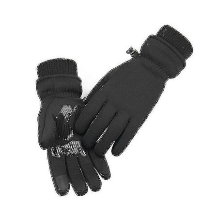 Skihandsker til mænd, vindtætte, vandtætte, skridsikre, plus fløjl, varme snowboardhandsker - Yx XL