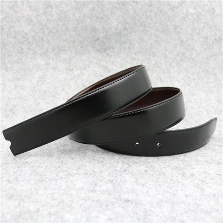 3,3 cm bredd högkvalitativt märkesbälte Ren kohudsbälte utan spänne Äkta läderbälten Pin Spänne bälte med hål för män