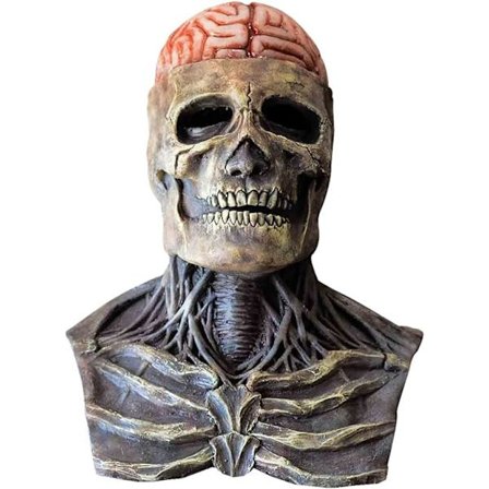 Halloween Cosplay 3D dödskallemask gjord av naturlig latex med rörlig haka