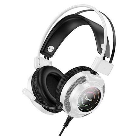 Hoco On-Ear Gaming Hörlurar USB-A/Jack 3.5mm - Vit