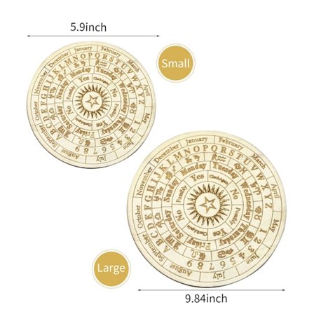 Stjerne Pendelbrett Tre Dowsing Divinasjonsbrett Rundt Metafysisk Meldingstavle Hekseri Wiccan Alter Nybegynner Hekseri Forsyning