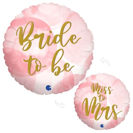 Lyserød Polterabend for Hende Folieballon