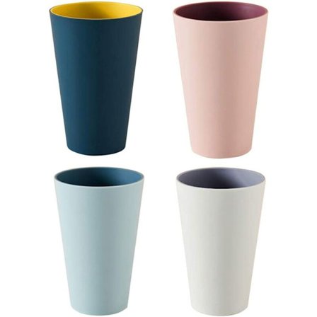 4 stk. plastikmundskyllekop, brudsikker vandkop rummer N