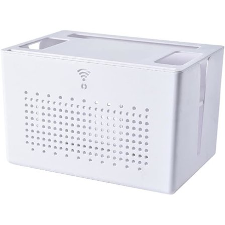 Dobbeltlags Wifi Router Opbevaringsboks Desktop Stikkontakt Ledningsarrangørboks Set Top Box Vare Skjult Afslutningsboks