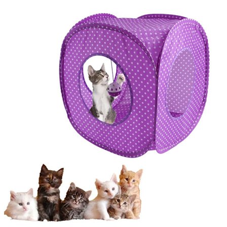 Pet Cat Square Tunnel Leksaker Kitten Play Tunnel