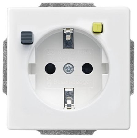 ABB 2CCF019491R0001 Vägguttag 1-vägs, infällt, jordfelsbrytare, Strömbrytare & vägguttag