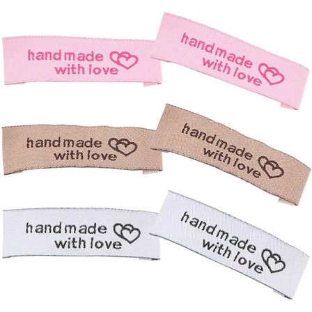 120 strikkede etiketter håndsyningsetiketter strikkeetiketter sylab