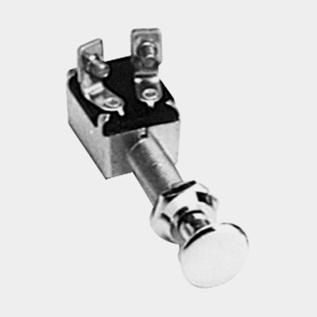 Trek-schakelaar, Aan-Uit, 12 V, 20 A, zilver