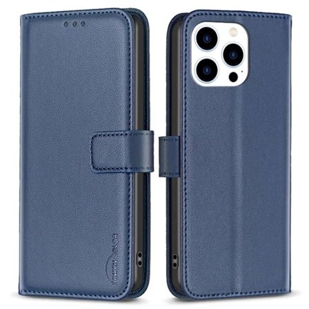 BINFEN COLOR iPhone 14 Pro Max Wallet Cover Stand - Blue