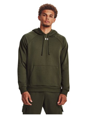 Under Armour Ua Rival Fleece Hoodie - Khaki green - XL
