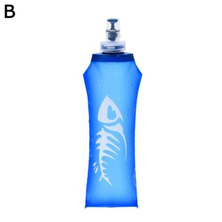 Uk 250/500ml Tpu Hopfällbar Mjuk Kolv Sportvattenflaskor För Löpning