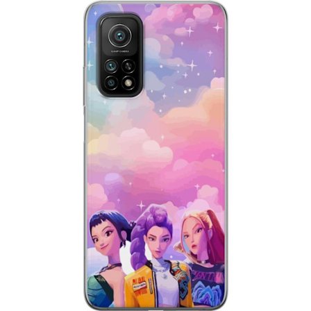 Kompatibel Mobilcover til Xiaomi Xiaomi Mi 10T Pro 5G Farverig poppige pige trio med futuristisk stil og pastellere himmel moderne illustration perfek