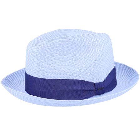 Bailey - Ble straw Kapelusz - Craig Sky Blue Straw Hat @ Hatstore