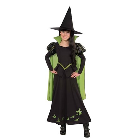 Wizard Of Oz Flickor Wicked Witch Of The West Kostym L Grön/Svart