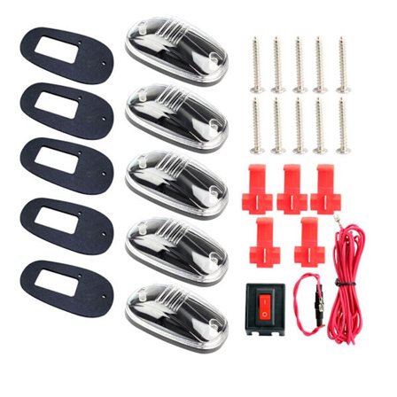 5 stk. Cab Amber Lys Cab Lys Vanntett 12 LED Truck Cab Markeringslys