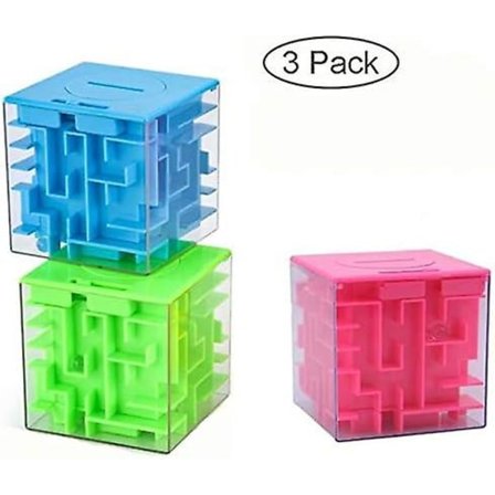 Marstoy Money Maze Puzzle Box, Rahapidon palapeli lahjapakkaus lapsille ja aikuisille, ainutlaatuinen tapa antaa lahjoja syntymäpäivänä jouluna (3 