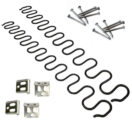 2 kpl 50 cm sohvan korvausjousia 4 S-klipsillä, 4,0 mm langan halkaisijalla