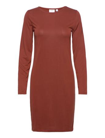 Vimodala O-Neck L/S Midi Dress/Su - Dresses T-shirt Dresses Burgundy Vila