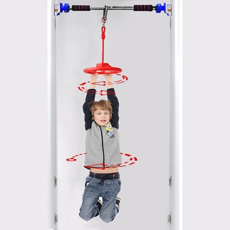 1-pakke Ninja Wheel Obstacle for Kids - Ninja Warrior Obstacle Course for Kids Ninja Slackline Kits - Rød