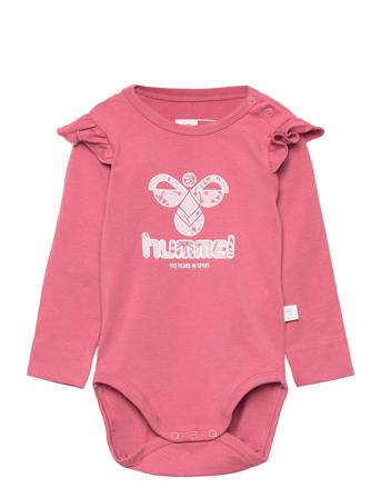 Hmldana Body L/S Langermet Bodysuit Rosa Hummel*Betinget Tilbud