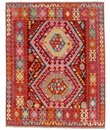 Kelim Afghan Old Style Matta Orientalisk (Ull, Afghanistan)