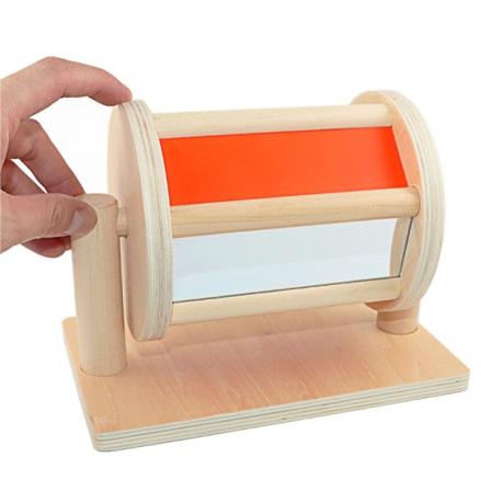 Montessori Materiaalit Puu Sensory Spinning Rum peili äänet rumpu opetus lelut