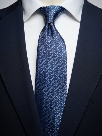 John Henric Men's Blue & Light Blue Tie Geometric Size 7,5
