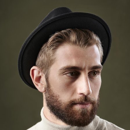 Tomasso Svart Moda Trilby för män - Trilby-hattar