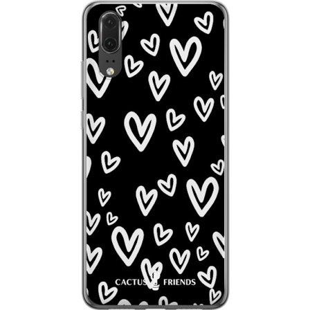 Kompatibelt Mobildeksel til Huawei Huawei P20 Cactus and Friends - Handdrawn Love Chaos