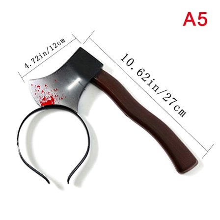 Halloween hårbøjle horror blod økse save gotisk pandebånd rekvisit