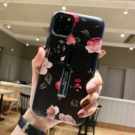 Fashioncase med fingerhållare - iPhone 12/12 Pro, Flowers