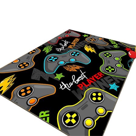 3D Spillmaskinhåndtak Romteppe Hjem Bade Seng Stue Restaurant Gulvmatte Teppe, 120X160CM, A