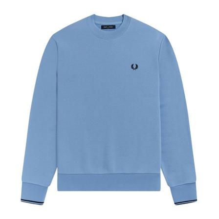 Fred Perry, Crew Neck Sweatshirt Blauw, Heren, Maat:S,polyester