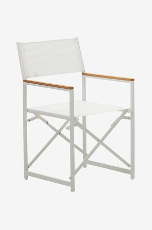 Kave Home - Fällbar utomhusstol Llado - Vit - Matstolar - Från Homeroom