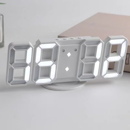 Digital veggklokke, moderne design stor LED-ordvisning digital