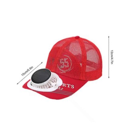 Baseballcaps i mesh for voksne, fiskehatter for stranden med solcellevifte, UV-beskyttelse for sommeren