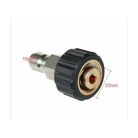 Trykkvaskerkobling M22 til 3/8' innvendig gjenge, 14 mm pinner, hurtigkobling