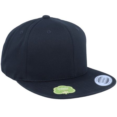 Yupoong - Svart snapback Keps - Organic Black/Black Snapback @ Hatstore