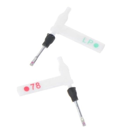 Platespiller Dual Moving Erstatt berøringen for LP Vinyl Nål Dobbel Ruby og Sapphire Stereo, LP 78