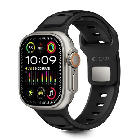 Tech-Protect IconBand Line-rem til Apple-ur 44/45/46/49 mm - Sort