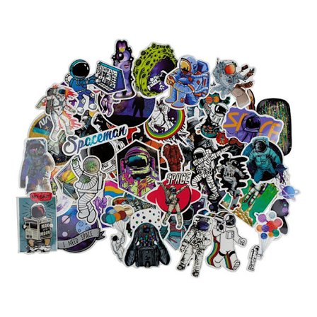 Klistermærker 50 stk. - Space