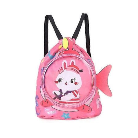 Svømmetaske til børn, strandrygsæk med søde dyr, børns tørre og våde svømme-rygsæk til svømmere