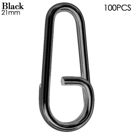 Fiske Hengende Snap Barrel Swivel 21MMBLACK SORT